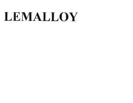 Trademark LEMALLOY