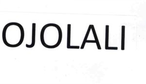 Trademark OJOLALI