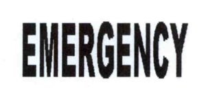 Trademark EMERGENCY