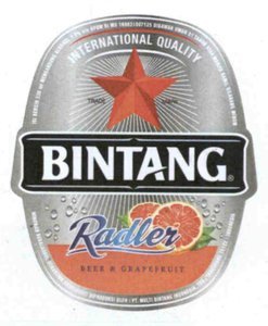 Trademark INTERNATIONAL QUALITY BINTANG RADLER, BEER & GRAPEFRUIT