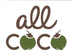 Trademark ALL COCO + Lukisan buah kelapa