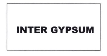 Trademark INTER GYPSUM