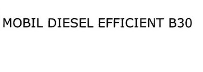 Trademark MOBIL DIESEL EFFICIENT B30