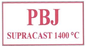 Trademark PBJ SUPRACAST 1400 °C