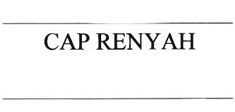 Trademark CAP RENYAH