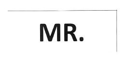 Trademark MR.
