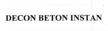 Trademark DECON BETON INSTAN