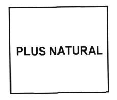 Trademark PLUS NATURAL