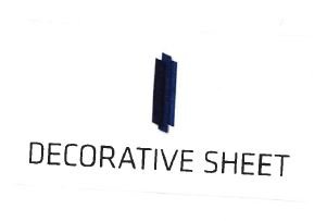 Trademark DECORATIVE SHEET + LOGO