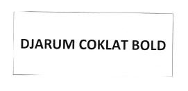 Trademark DJARUM COKLAT BOLD