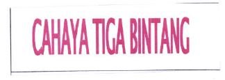 Trademark CAHAYA TIGA BINTANG