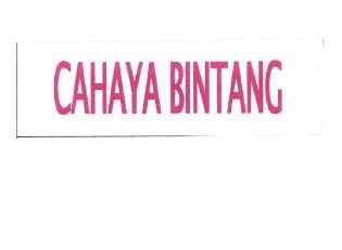 Trademark CAHAYA BINTANG