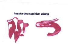 Trademark KEPALA DUA SAPI DAN UDANG + LUKISAN