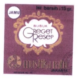 Trademark MUSTIKA RATU JAMU BUBUK GREGET RESEP + LUKISAN