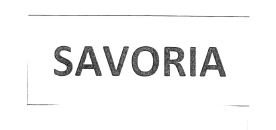 Trademark SAVORIA