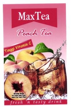 Trademark MAXTEA PEACH TEA TINGGI VITAMIN C FRESH 'N TASTY DRINK + LUKISAN