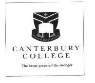 Trademark CANTERBURY COLLEGE THE BETTER PREPARED THE STRONGER + LOGO