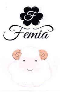 Trademark F FEMIA + lukisan kepala kambing / Goat / sheep