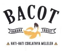 Trademark BACOT BANANA CROOOT HATI-HATI COKLATNYA MELELEH + LOGO