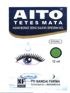 Trademark AITO TETES MATA ASAM BORAT SENG SULFAT EFEDRIN HCL + LUKISAN