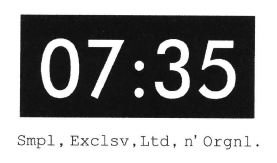 Trademark 07:35 SMPL, EXCLSV, LTD, N' ORGNL