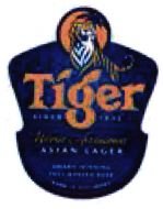 Trademark TIGER SINCE 1932 WORLD ACCLAIMED ASIAN LAGER AWARD WINNING FULL-BODIED BEER BORN IN SINGAPORE + LOGO