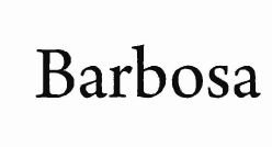 Trademark BARBOSA