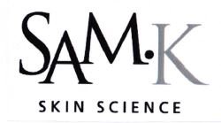 Trademark SAM.K SKIN SCIENCE