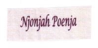 Trademark NJONJAH POENJA