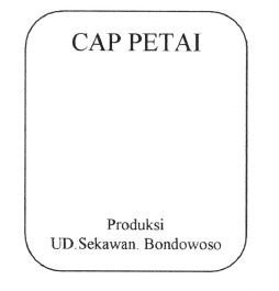 Trademark CAP PETAI PRODUKSI U.D. SEKAWAN BONDOWOSO