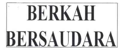 Trademark BERKAH BERSAUDARA