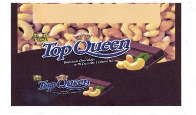 Trademark TOP TIME TOP QUEEN DELICIOUS CHOCOLATE WITH CRUNCHY CASHEW NUT + LUKISAN