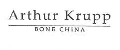 Trademark ARTHUR KRUPP BONE CHINA