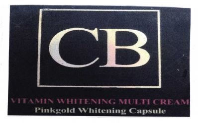 Trademark CB VITAMIN WHITENING MULTI CREAM PINKGOLD WHITENING CAPSULE