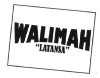 Trademark WALIMAH "LATANSA"