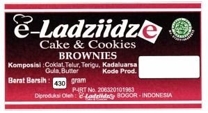 Trademark E-LADZIIDZE CAKE & COOKIES BROWNIES