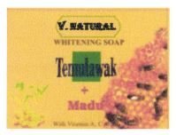 Trademark V-NATURAL WHITENING SOAP TEMULAWAK + MADU WITH VITAMIN A, C, & E + LUKISAN