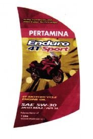 Trademark ENDURO 4T SPORT PERTAMINA 4T MOTORCYCLE ENGINE OIL SAE 5W-30 + LUKISAN