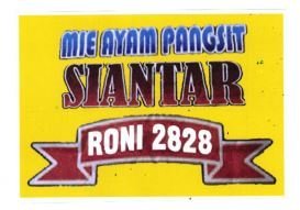 Trademark MIE AYAM PANGSIT SIANTAR RONI 2828 +LOGO