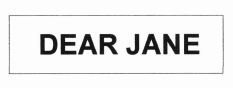 Trademark DEAR JANE