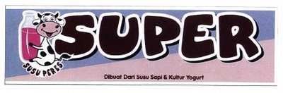 Trademark SUPER SUSU PERES DIBUAT DARI SUSU SAPI SEGAR & KULTUR YOGURT + LUKISAN