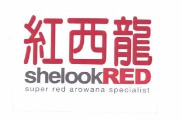 Trademark SHELOOKRED super red arowana specialist + HURUF KANJI