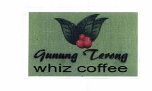 Trademark GUNUNG TERONG WHIZ COFFEE + LOGO