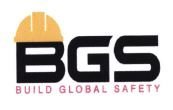 Trademark BGS BUILD GLOBAL SAFETY + LOGO