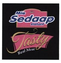 Trademark MIE SEDAAP INSTANT TASTY REAL MEAT + LUKISAN