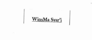 Trademark WINSMA SYAR'I