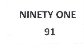 Trademark NINETY ONE 91