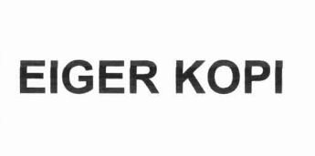 Trademark EIGER KOPI