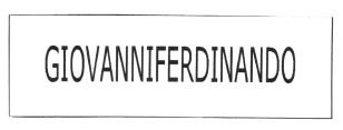 Trademark GIOVANNIFERDINANDO