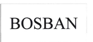 Trademark BOSBAN